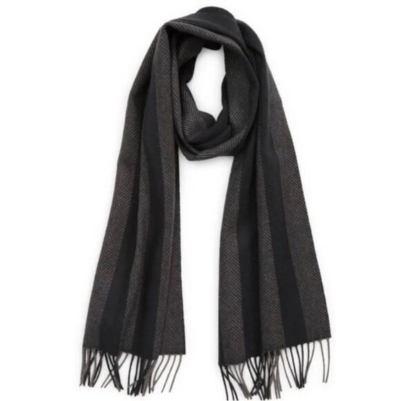 Nordstrom Black and Gray Men's Scarf - Picture 1 of 10